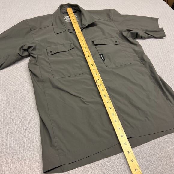 Truewerk SS Cloud Shirt Mens Medium Gray Short Sleeve Performance Snap Fishing - Picture 8 of 8
